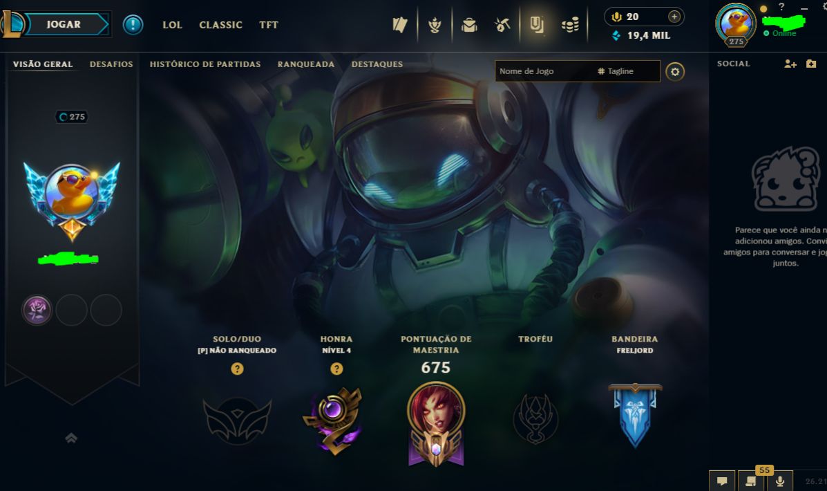 LEVEL 275 | 193 SKINS FULL CHAMP | MAIN SUP | FULL ACESSO