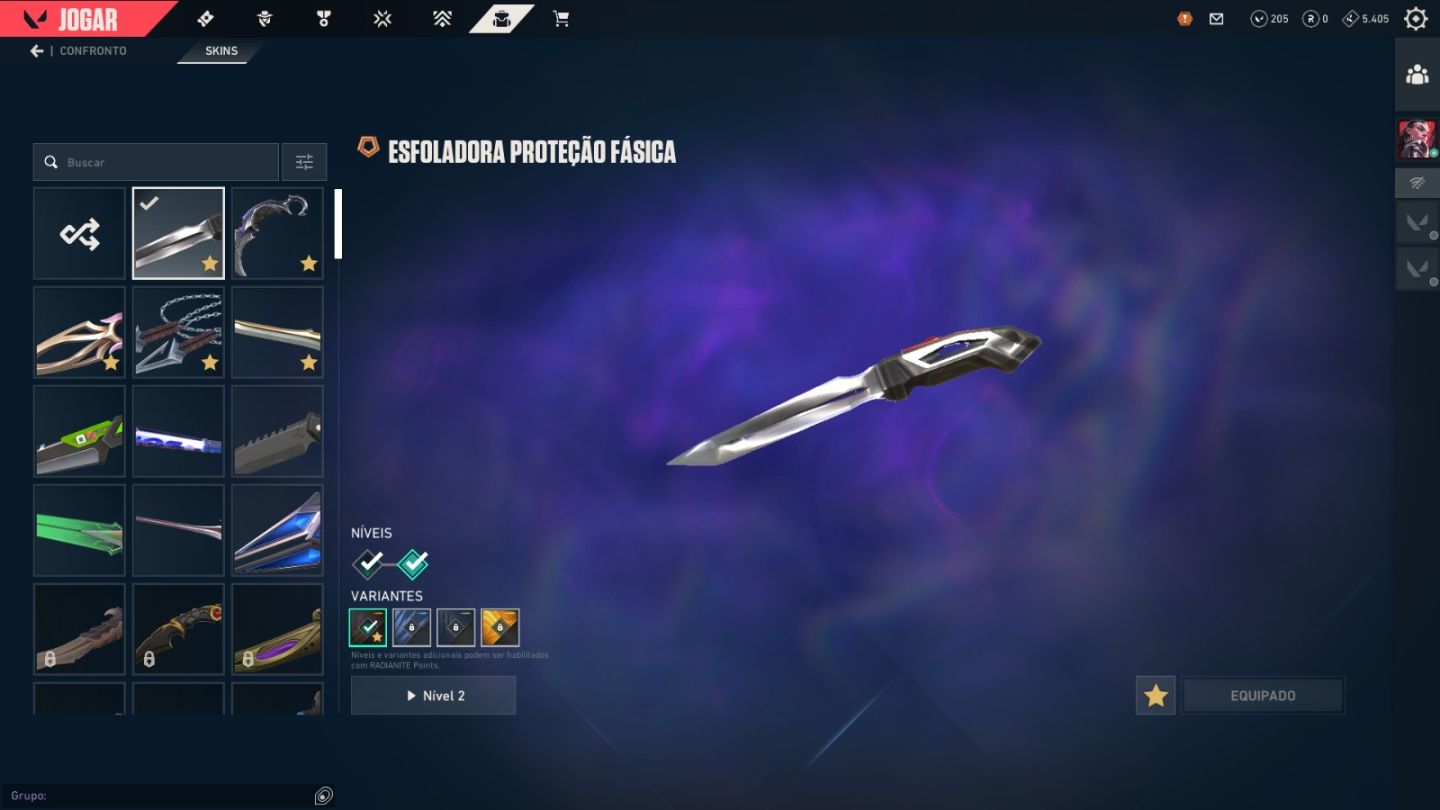 CONTA DE VALORANT COM MUITAS SKINS DE FACA + VANDAL + SHERIFF