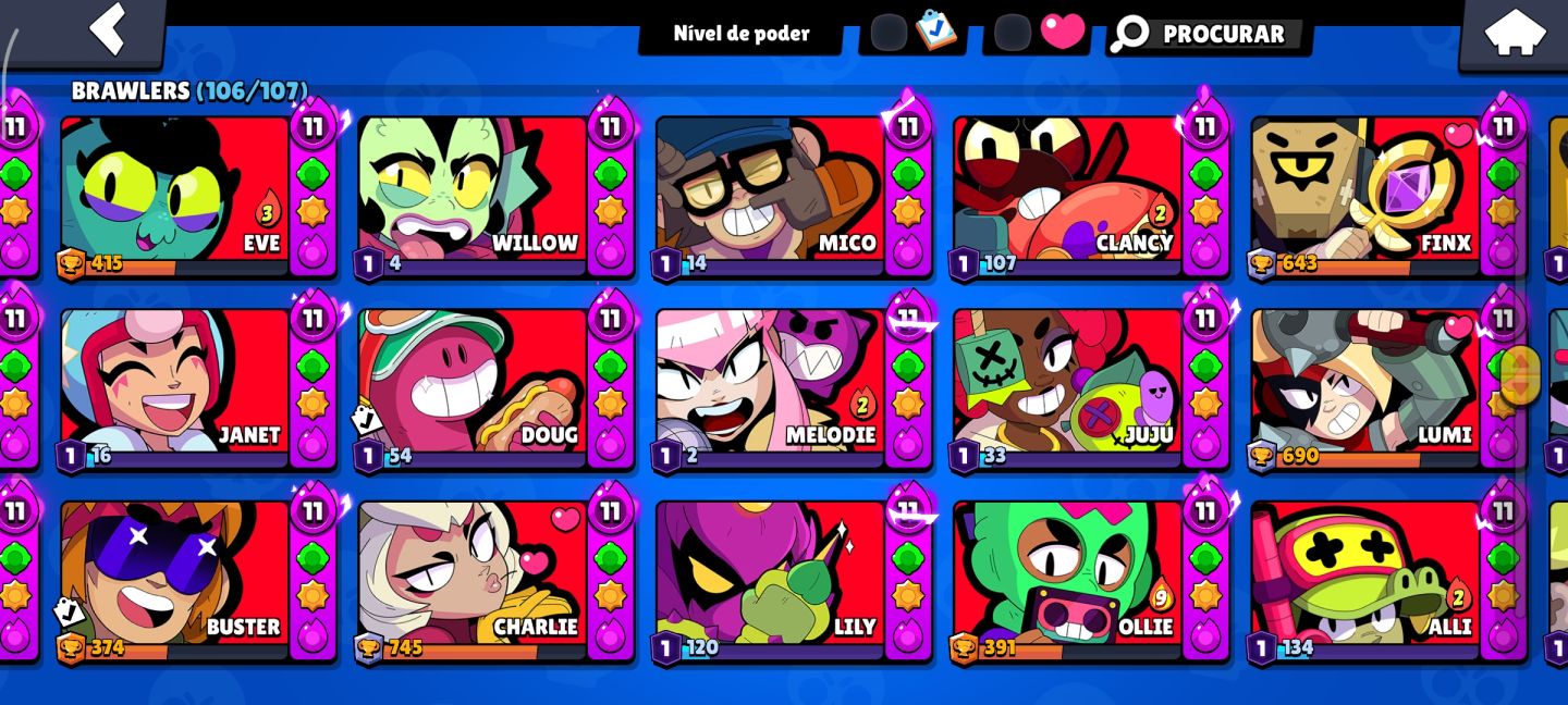 Conta de Brawl Stars - 100K Troféus - Valor Negociável
