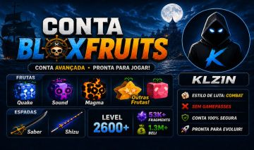Conta Blox Fruits | Tiger + Level 2600+ | Quake + Sound + Magma | Saber + Shizu