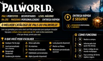 PALWORLD | PALS PERFEITOS | DESPERTADOS | LEVEL MÁXIMO | IVs 255 |