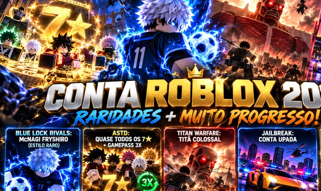 CONTA ROBLOX 2018 | MCNAGI FRYSHIRO | ASTD 7 | GAMEPASS 3X | TITÃ COLOSSAL