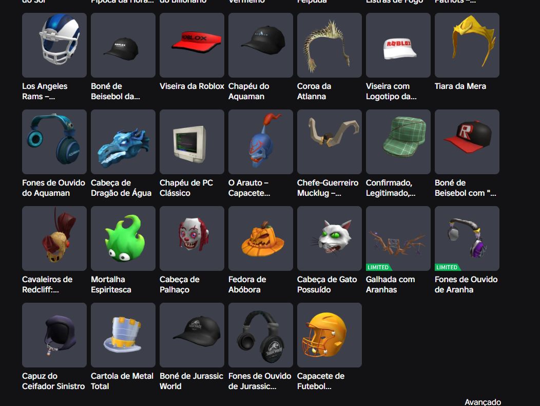 Conta roblox antiga com egghunt 2019 completa e limiteds