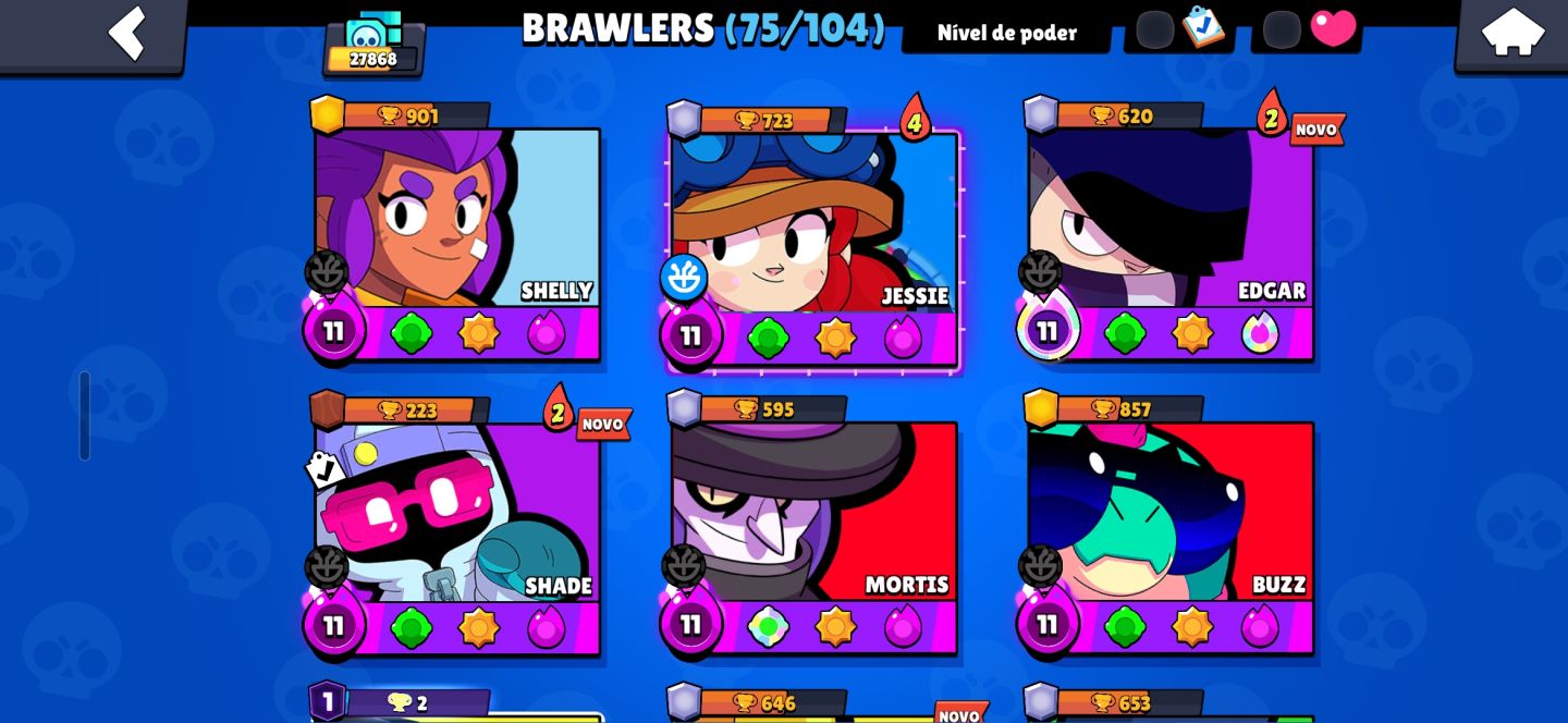 Conta brawl stars upada 28k de trofeus+ conta COC+ conta clash royale