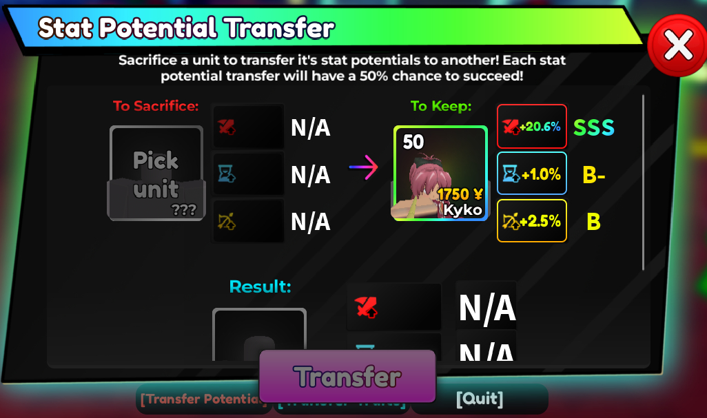 SSS STATS EM TRASH UNITS
