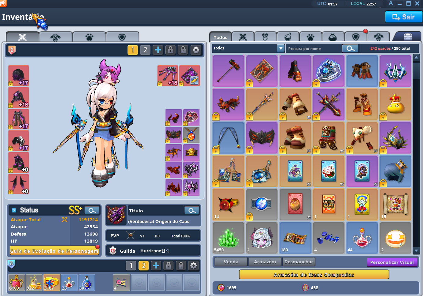 Conta Grand Chase Completa com Excelente Progresso C-lv741