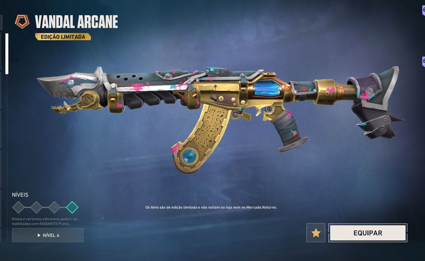Conta de valorant com skins raras vandal champions, arcane e kuronami 2.0