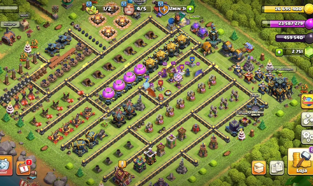 (PREÇO NEGOCIAVEL) CONTA CLASH OF CLANS CV 17 SEMIFULL