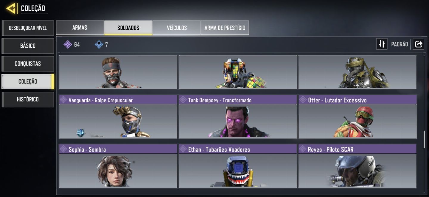 Conta Cod Mobile TOP