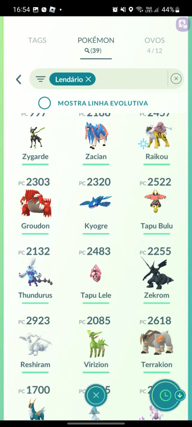 VENDA DE CONTA DE POKÉMON GO COM LENDÁRIOS/SHINY E MÍTICOS/SHINY LVL:42