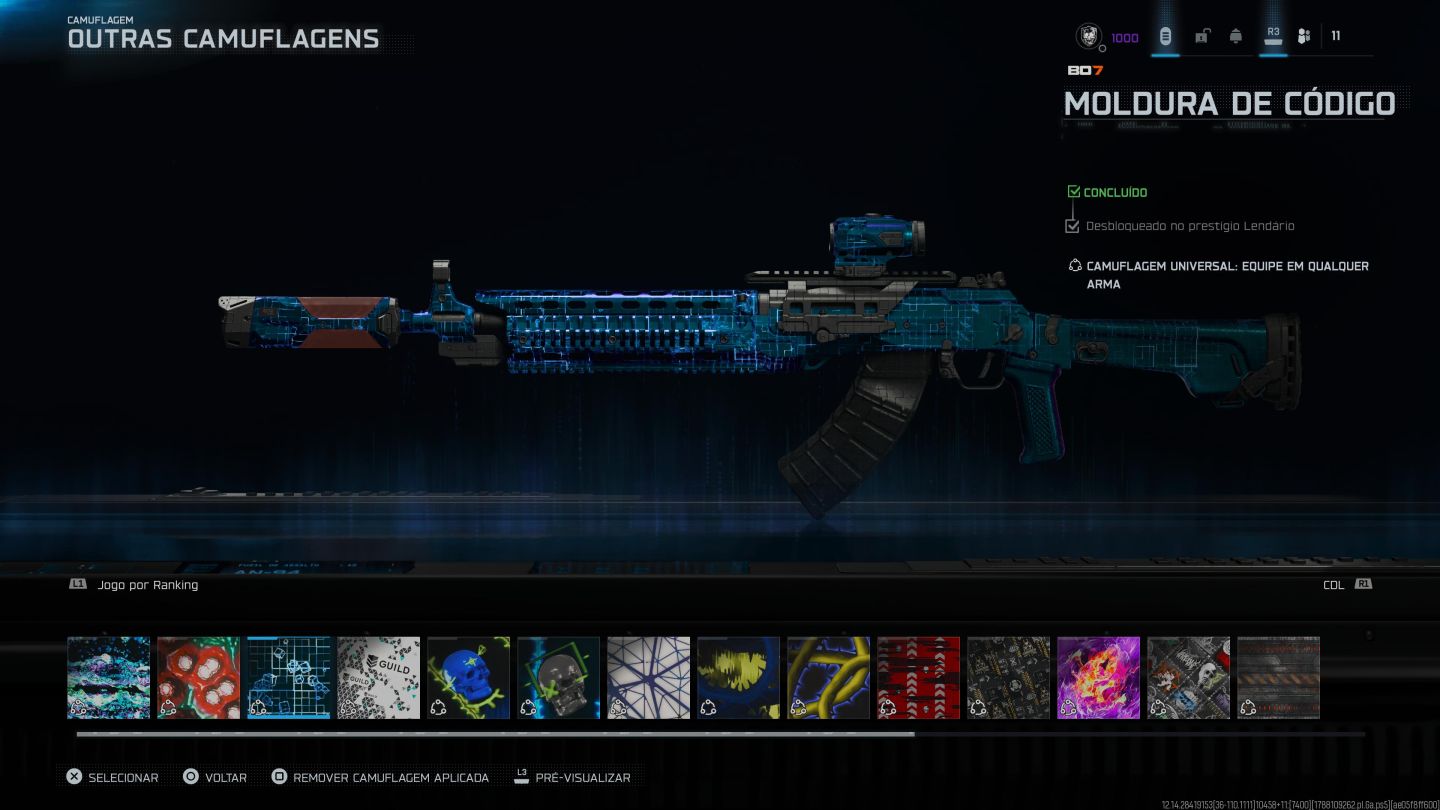 CONTA COM NUKE, IRIDESCENTE, 4 CAMU DE MAESTRIA E DIVERSOS OUTROS ITENS