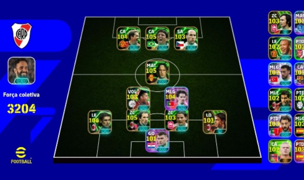 CONTA eFOOTBALL 2026 | FORÇA 3204 | ELENCO 100+