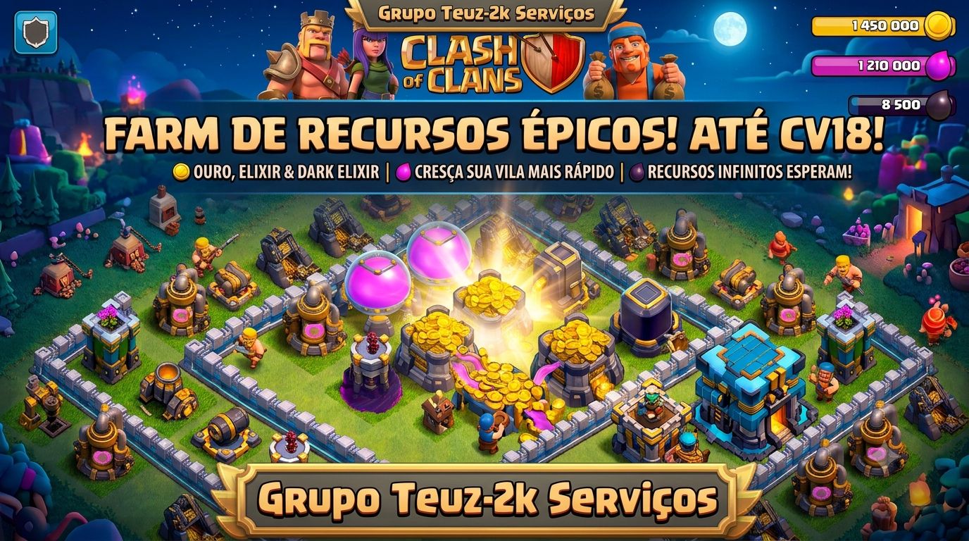 RECURSOOOOOOS ! Garanta Ouro, Elixir e Dark Elixir !!
