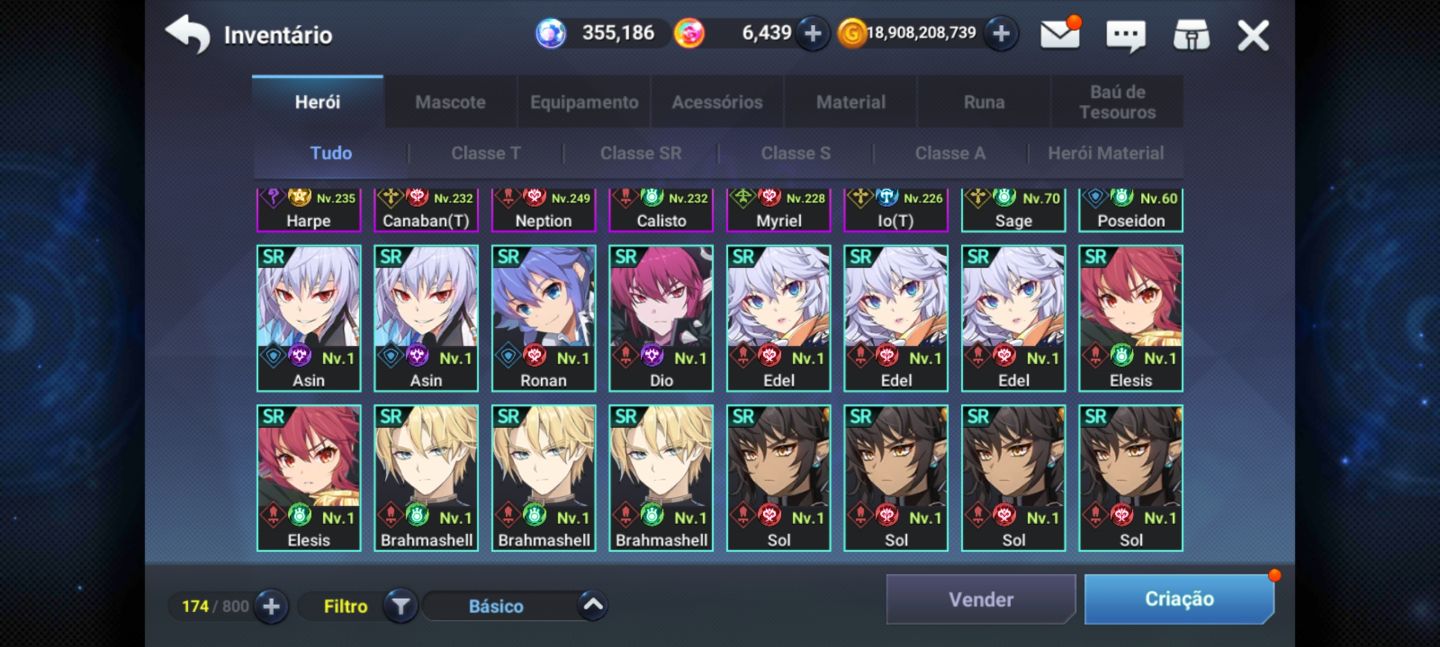 Conta End Game Grand Chase Mob