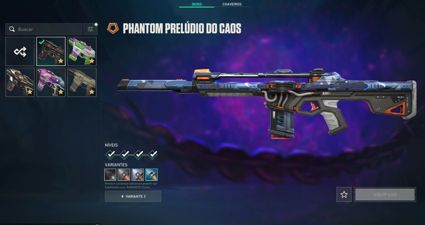 Conta valorant com skins de loja para quase todas as armas, ascendente.
