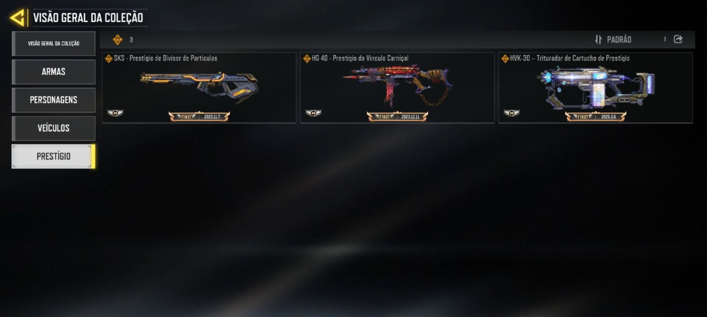 CONTA HIGH-END COD MOBILE | 6 MÍTICAS + 4 PERSONAGENS MÍTICOS | 3 PRESTÍGIO