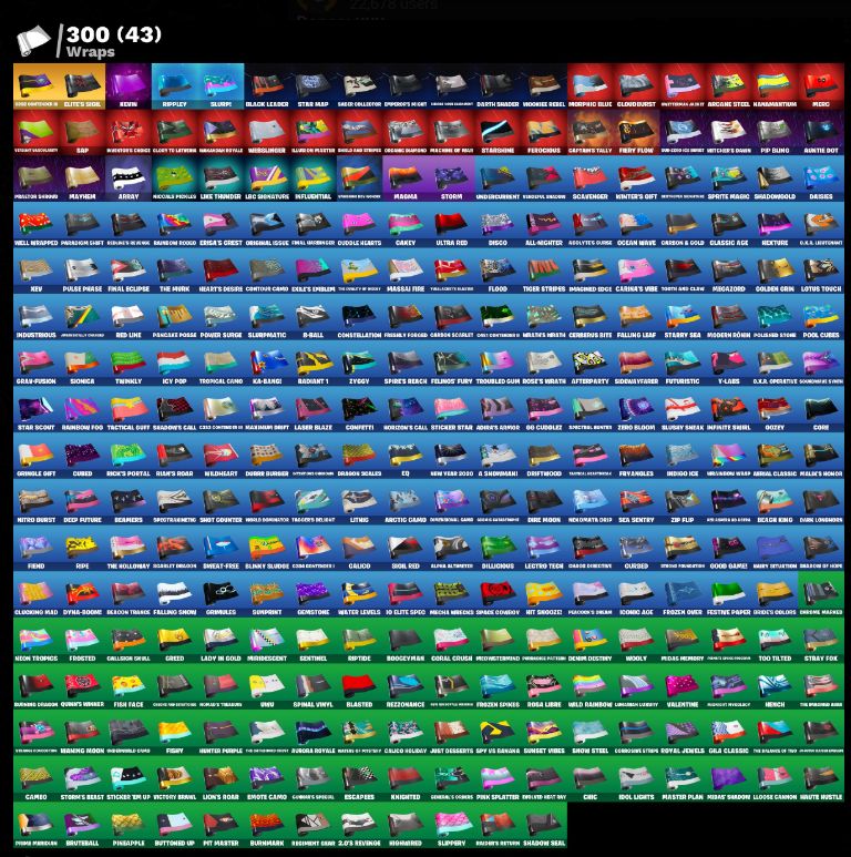 476 skins | OG STW | Glow | Gold Midas | Gold Meowscles | WORLD CUP | Gold Brutu