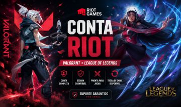 Conta Riot (LoL e Valorant) +225 Skins no Lol/+40 Skins (Premium+) no Valorant