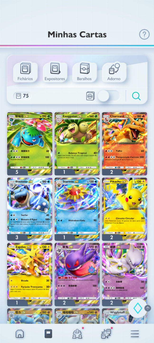 Conta Pokémon TCG - NV 35 com mais de 3k cartas, Pikachu Dourado e muito mais!