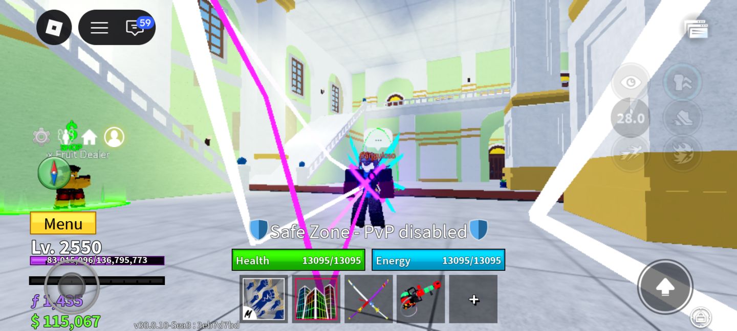 CONTA BLOX FRUITS LV. 2550 | CDK 600 MASTERY | V4 | ITENS RAROS