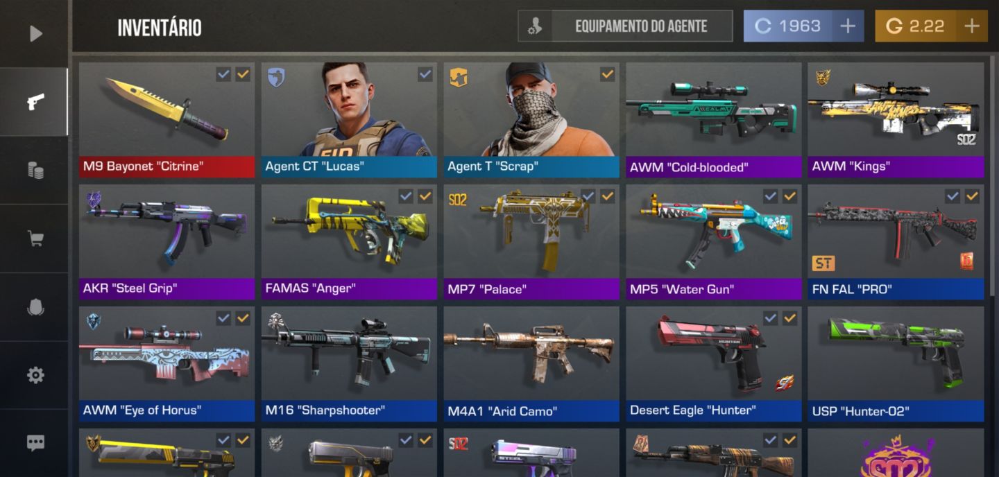 CONTA STANDOFF M9 AMARELA