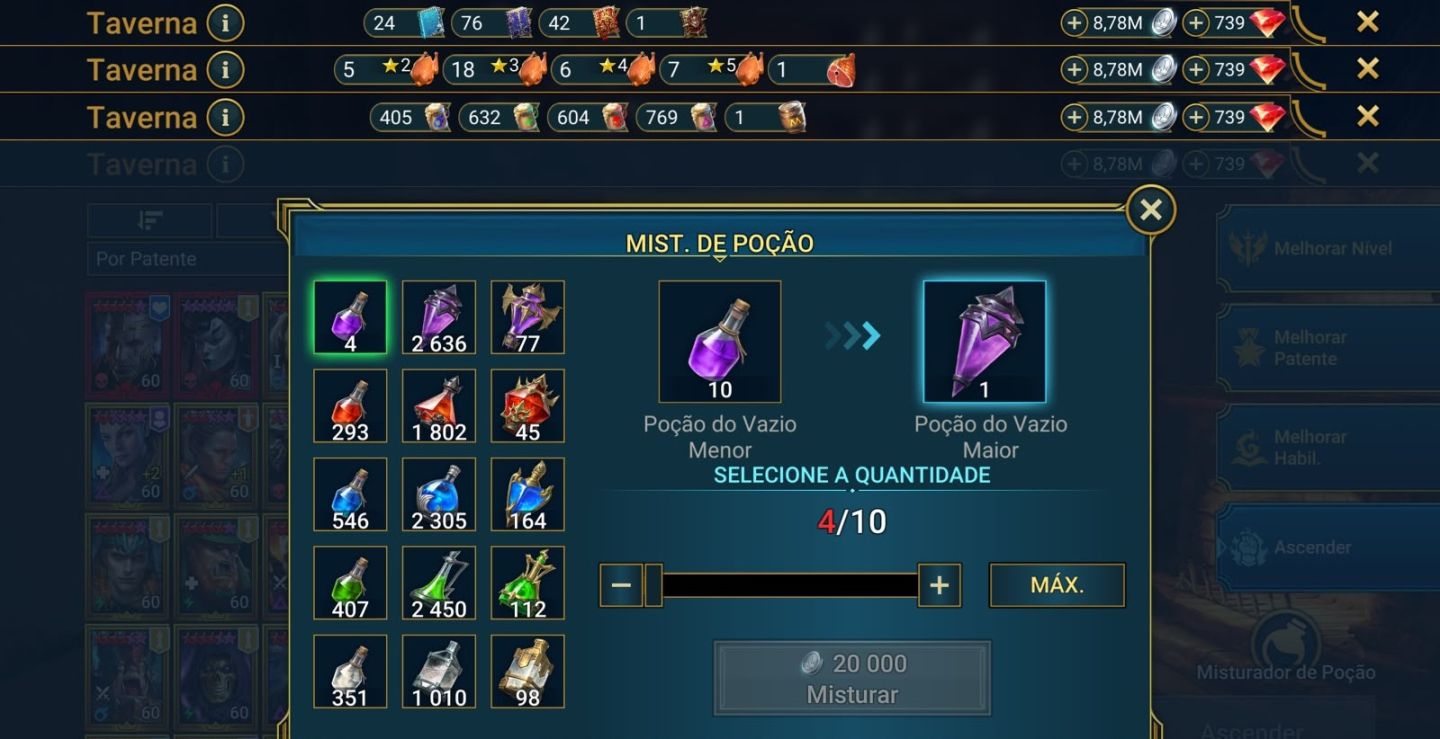 Conta Raid Shadow Legends Nv.100 endgame