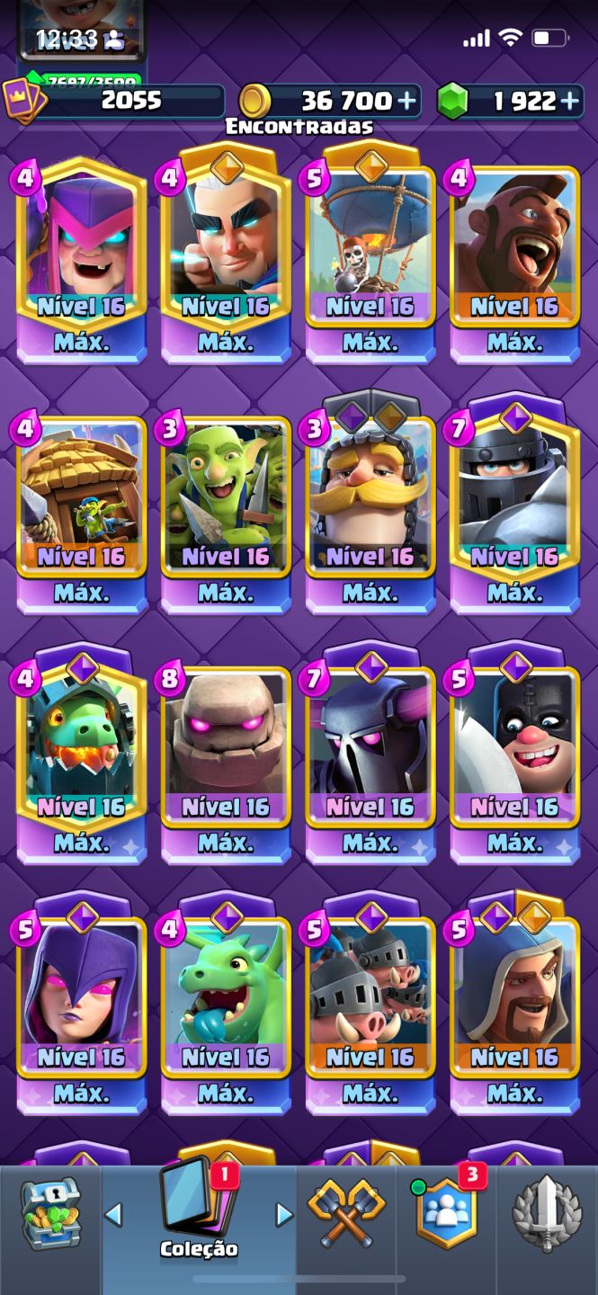 CONTA CLASH ROYALE PRONTA PARA O COMPETITIVO