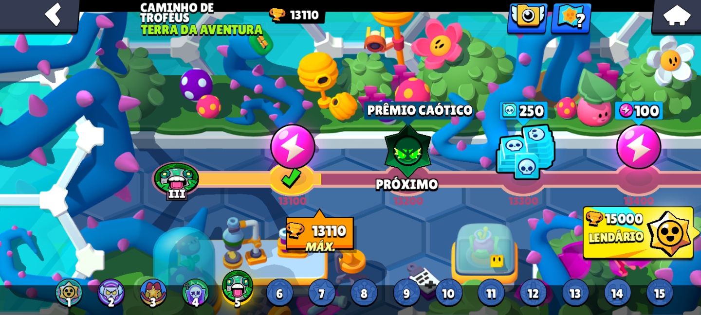 Conta De braw stars com 13K de troféus, 55 brawler e 5 prestigios no total(1e2)