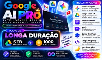 GOOGLE DRIVE 5TB + GEMINI AI PRO & VEO 3 + ANTIGRAVIDADE PRIVADO E COMPARTILHADO