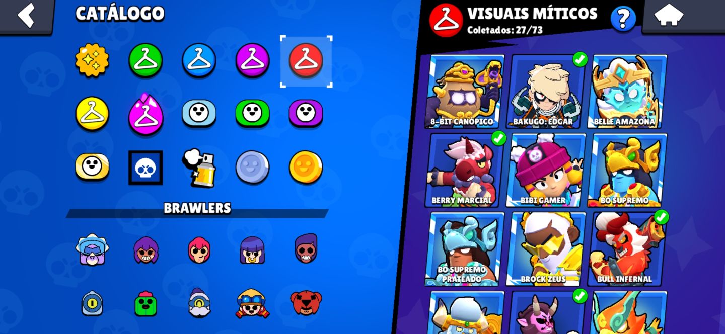 Conta de Brawl stars com todos os brawlers e full hipercaga e todos os buffet