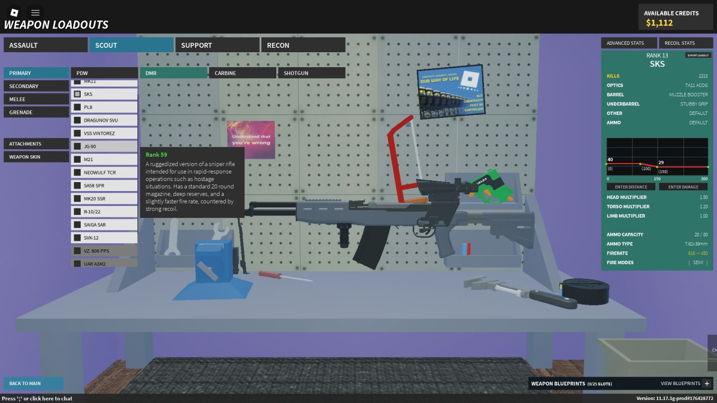 CONTA DE PHANTOM FORCES RANK 117, COM ALGUNS PREBUYS! 11K DE ROBUX GASTO NA ACC!