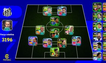 CONTA eFOOTBALL COM FORÇA COLETIVA 3196! CUCURELLA 105 + CRAQUES 105 !!