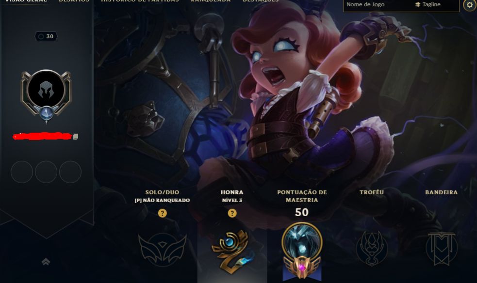 Conta Handleveled Lvl. 30 Unranked + Skin Mítica