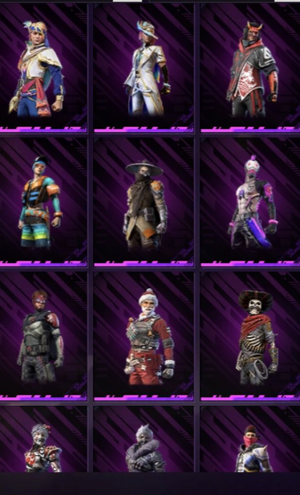 Conta de Free Fire com Sombra Roxa + Hypado e Várias outras roupas