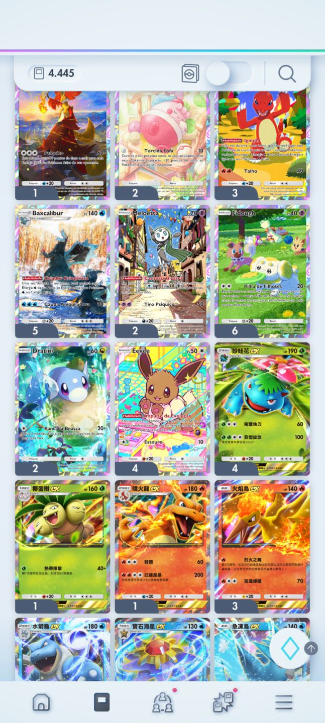 Conta Pokémon tcg