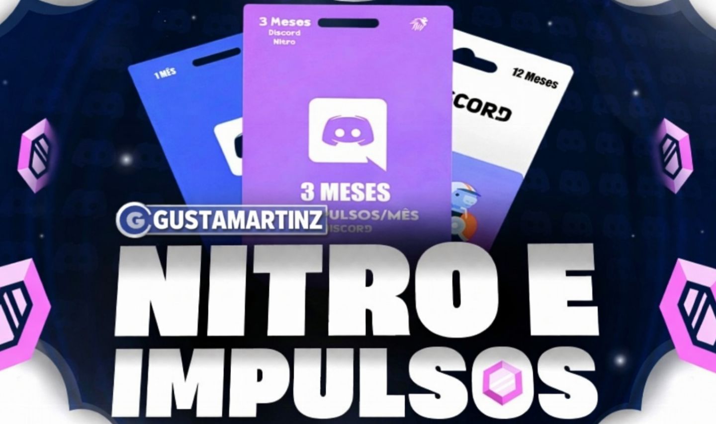 [MAIS BARATO] DISCORD NITRO LINK E IMPULSOS (ENTREGA AUTOMÁTICA)