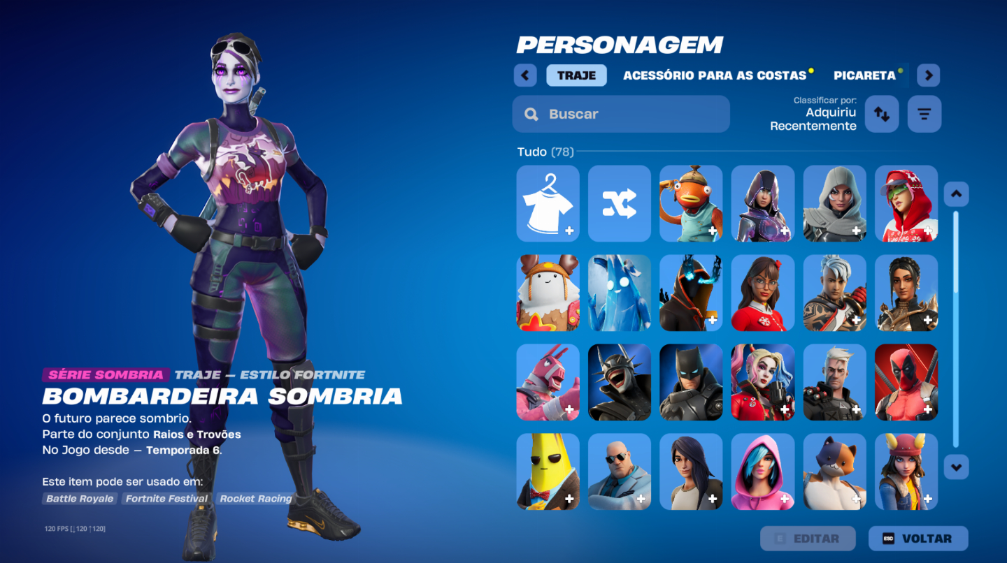 Conta de Fortnite e Fortnite SALVE O MUNDO + conta da Epic com jogos pegos