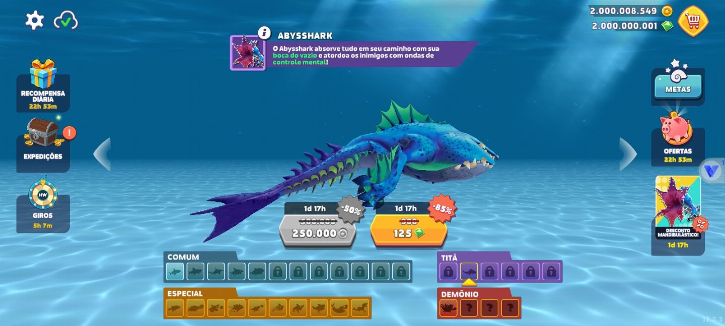 CONTAS HUNGRY SHARK EVOLUTION (FULL ACESSO) [NO SEU EMAIL]
