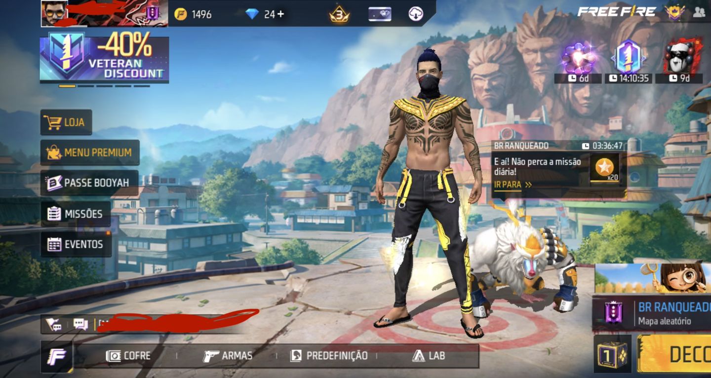 Conta Free Fire custo benefício imperdível