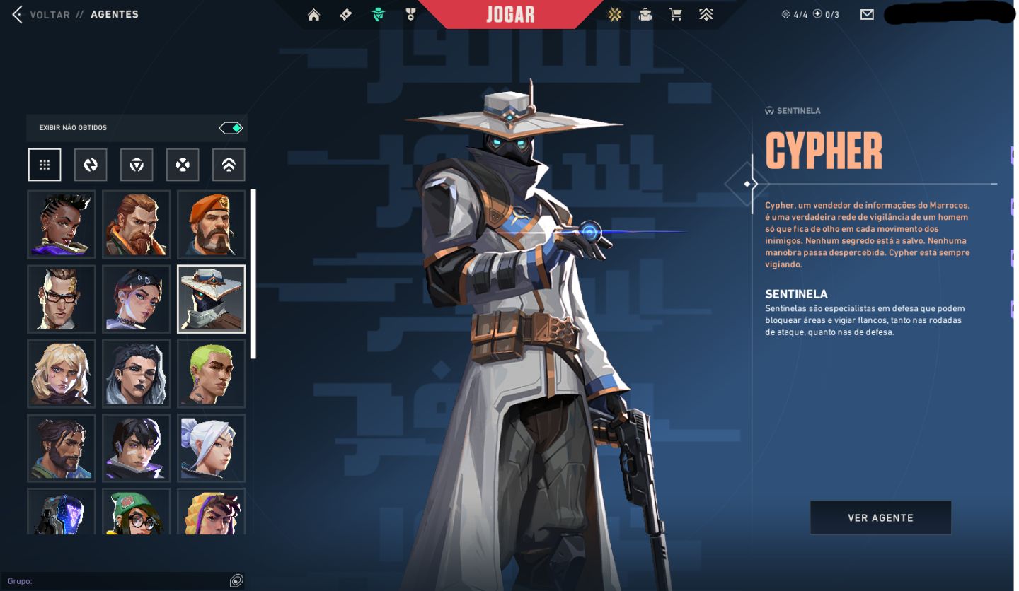 Conta Lv. 300+ | Todos os Agentes | Skin de Vandal RGX | Ouro 3