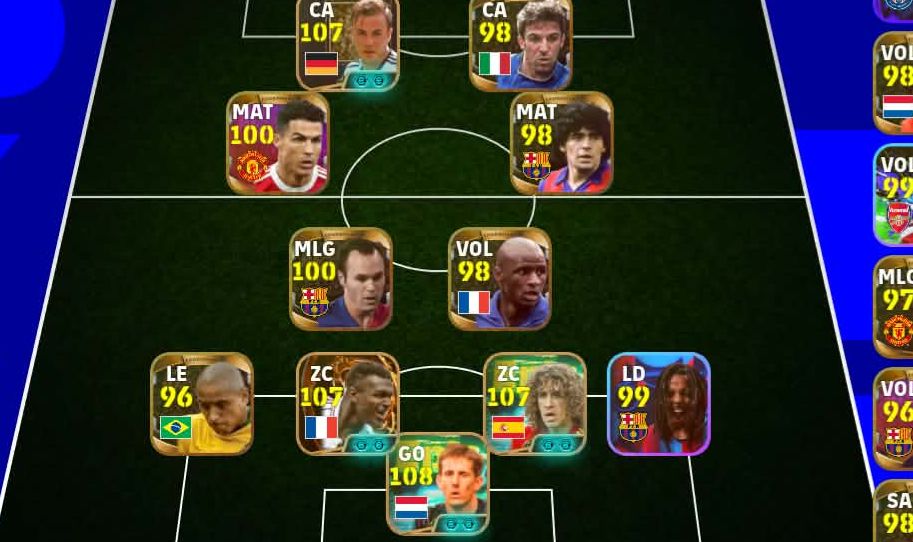 CONTA COM 3220 DE FORÇA + TIME LEGENDS + DESAILLY BIG TIME + PUYOL