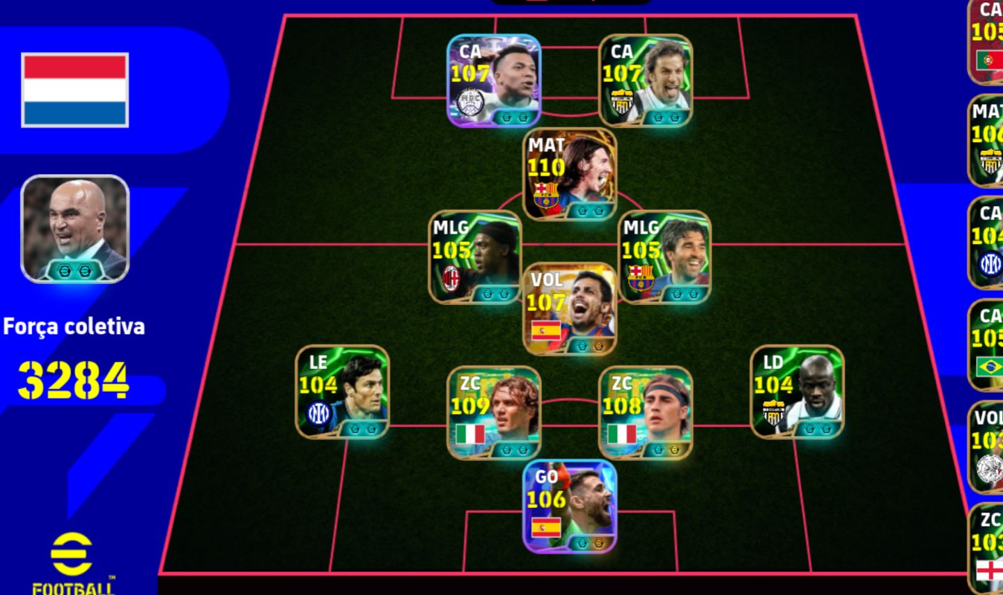 Conta efootball com o Super Messi e varios épicos