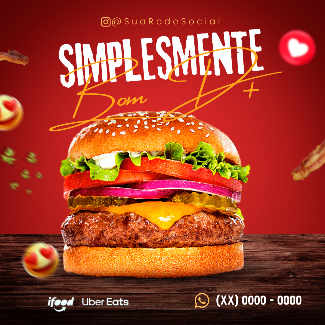 (PROMOÇÃO RELÂMPAGO!) MEGA PACK CANVA COM 411 ARTES EDITÁVEIS PARA HAMBURGUERIAS