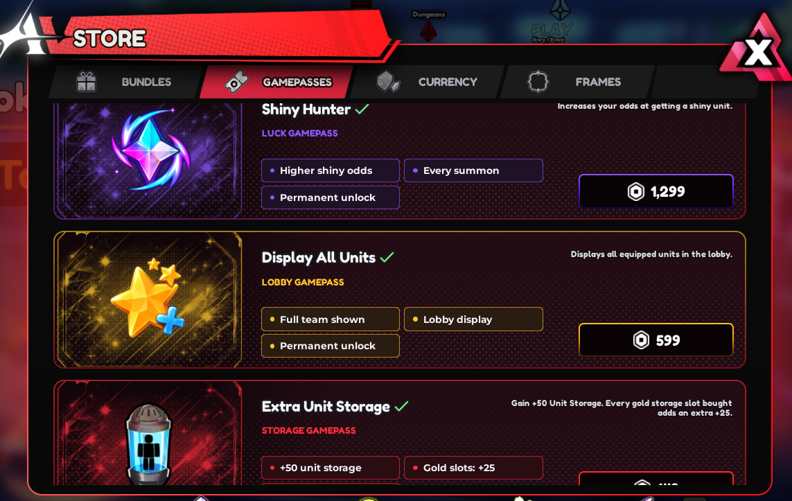 CONTA DE ANIME VANGUARDS | GEMAS, TRAITS REROLL, UNITS (ROBLOX)