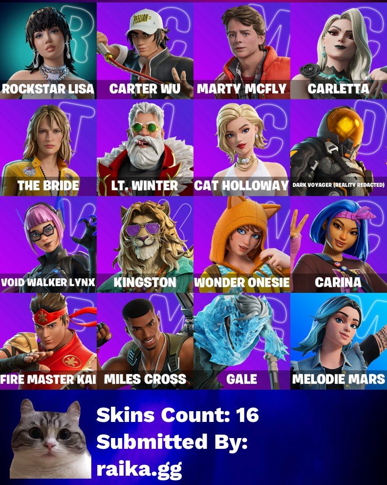 Conta Fortnite com Noiva + Lisa + Marty