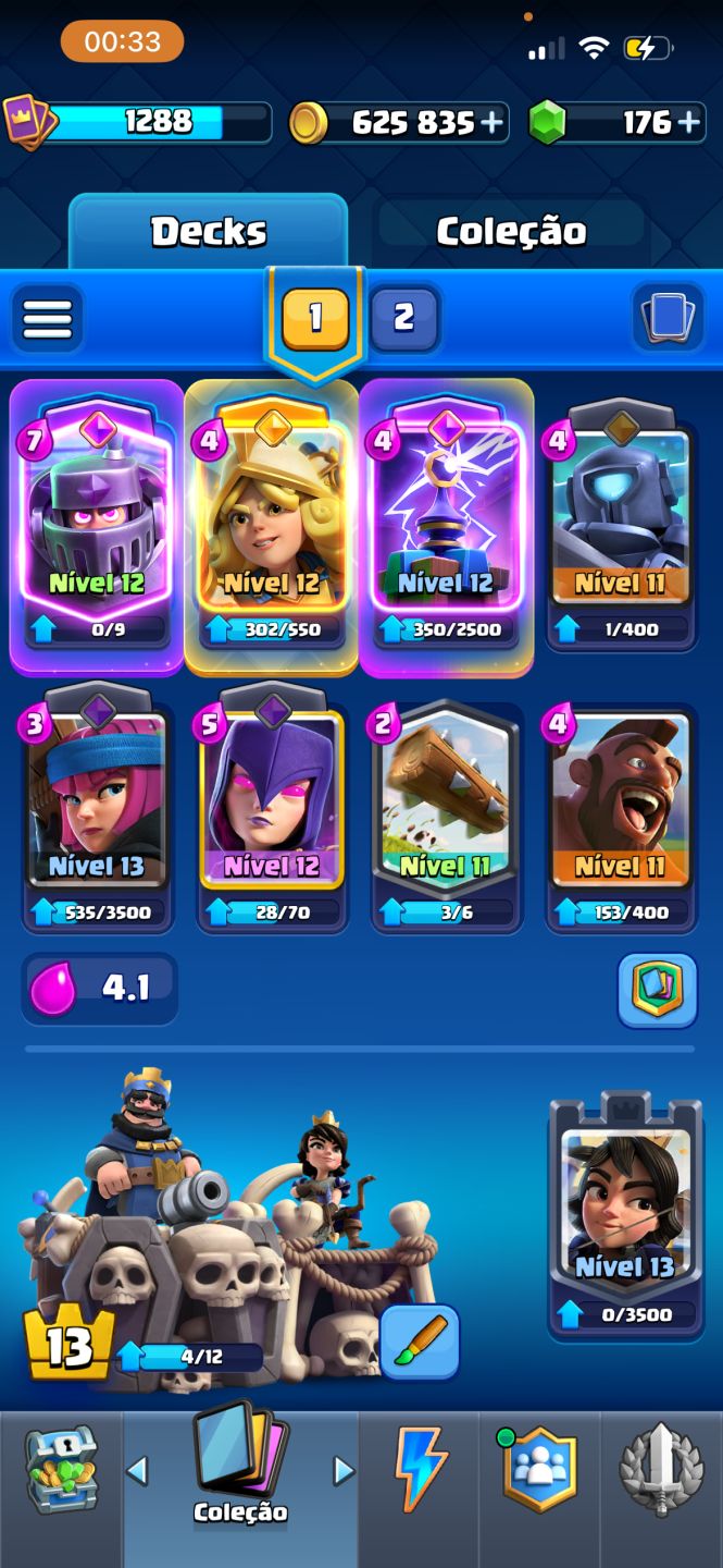 CONTA DE CLASH QUASE 7K DE TROFÉUS EVOS E HERÓIS JUNTO COM CONTA DE BRAWL STARS