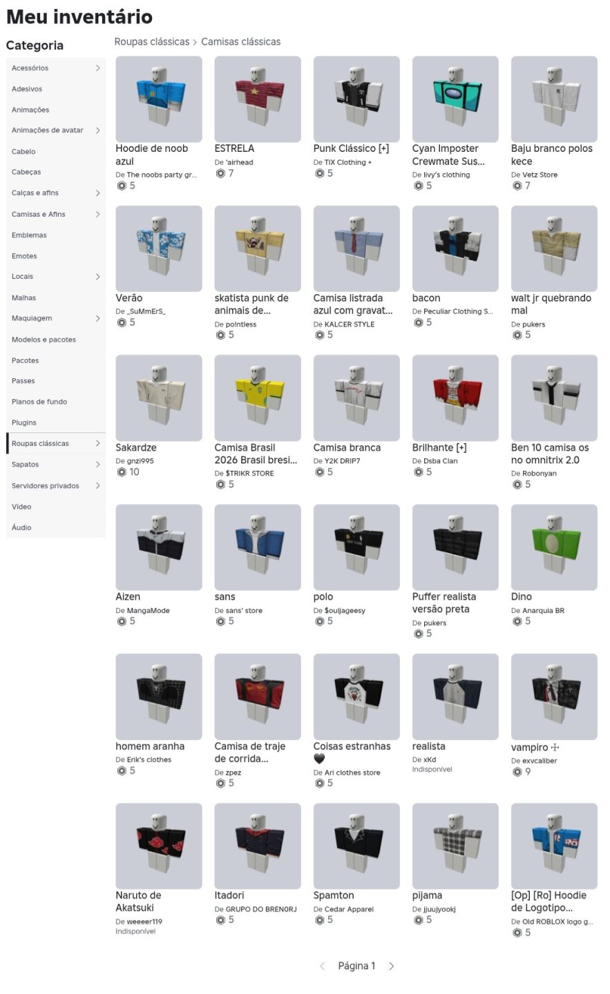 Conta de Roblox Upada e com diversas skins!!