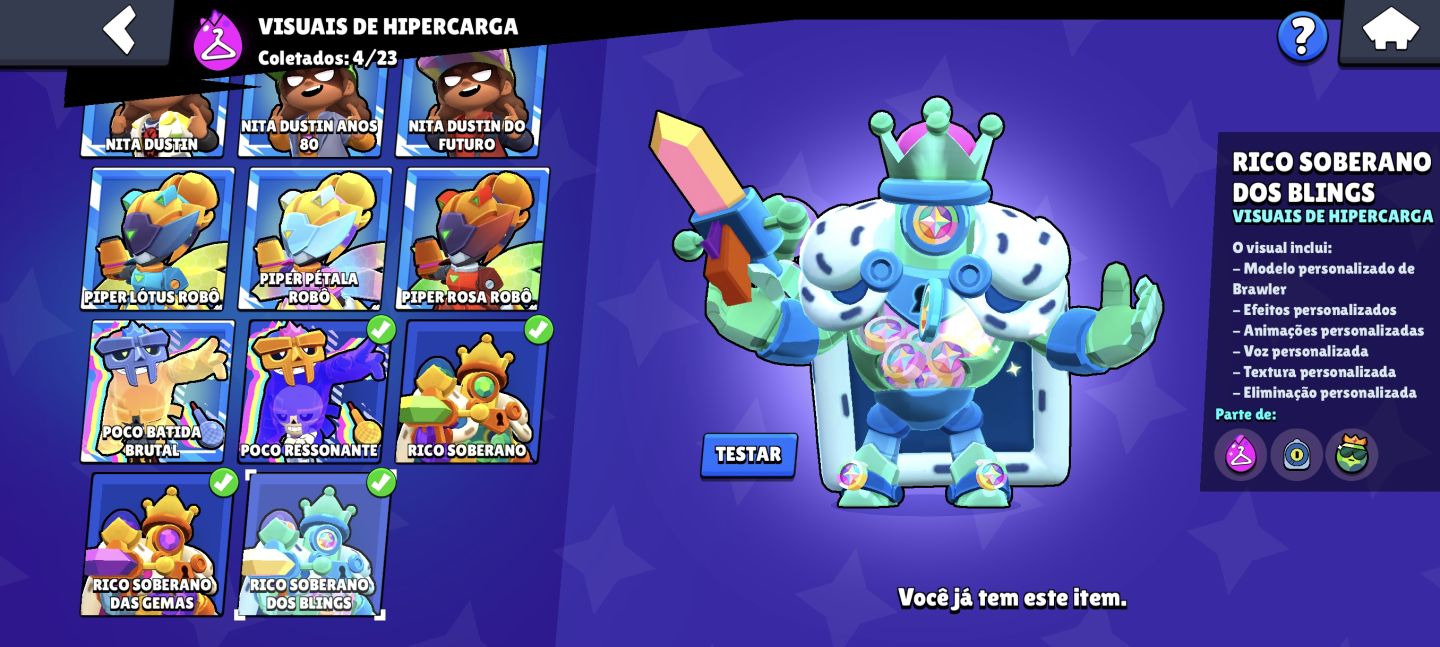 Brawl Stars | 63K+ Troféus | 104 Brawlers | Skins RARAS e ANTIGAS | 300+ Visuais