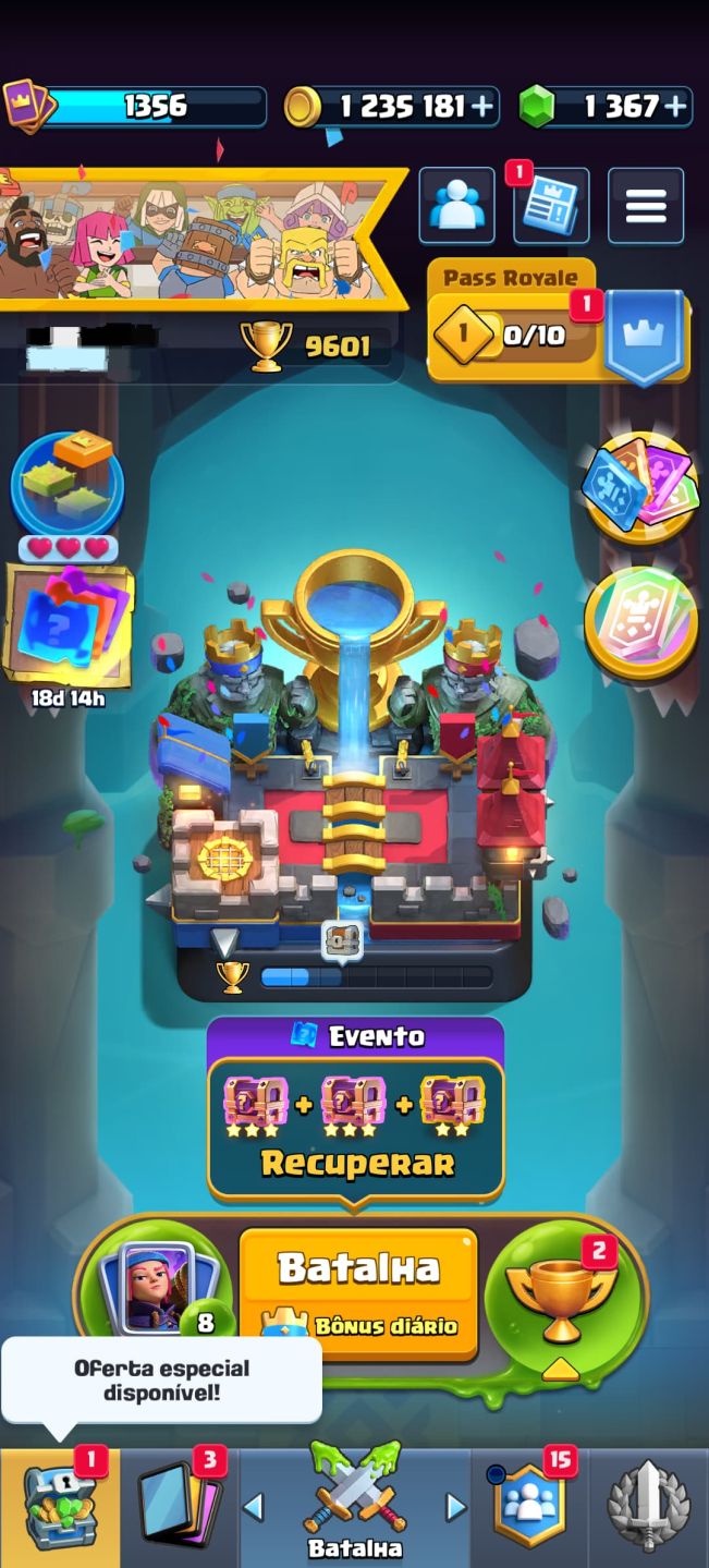 CONTA DE CLASH ROYALE