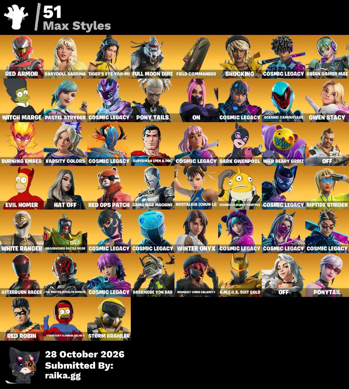 Conta fortnite 150 skim, clube acaba 4 de novembro 500 vbucks